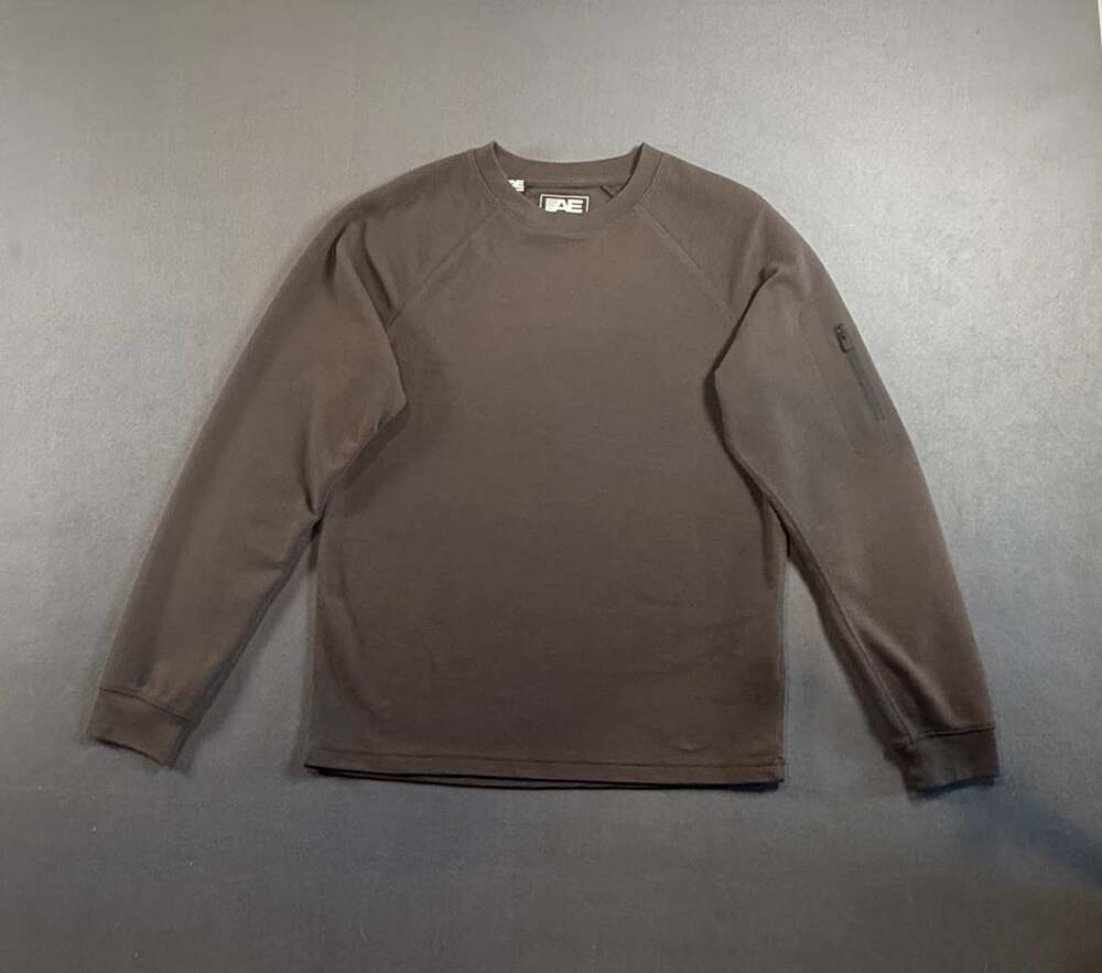 American Eagle Training Waffle Thermal Long Sleeve Size S Brown